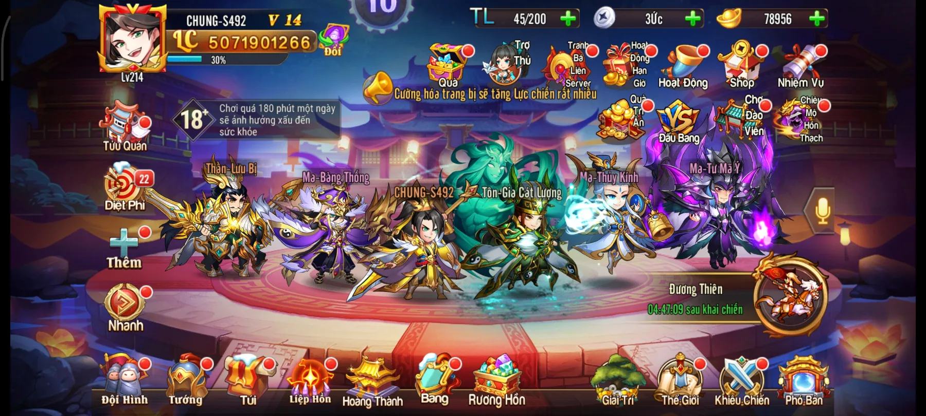 #012 Acc OMG 3Q Team Thục Bàn Kim GCL 5Tỷ LC