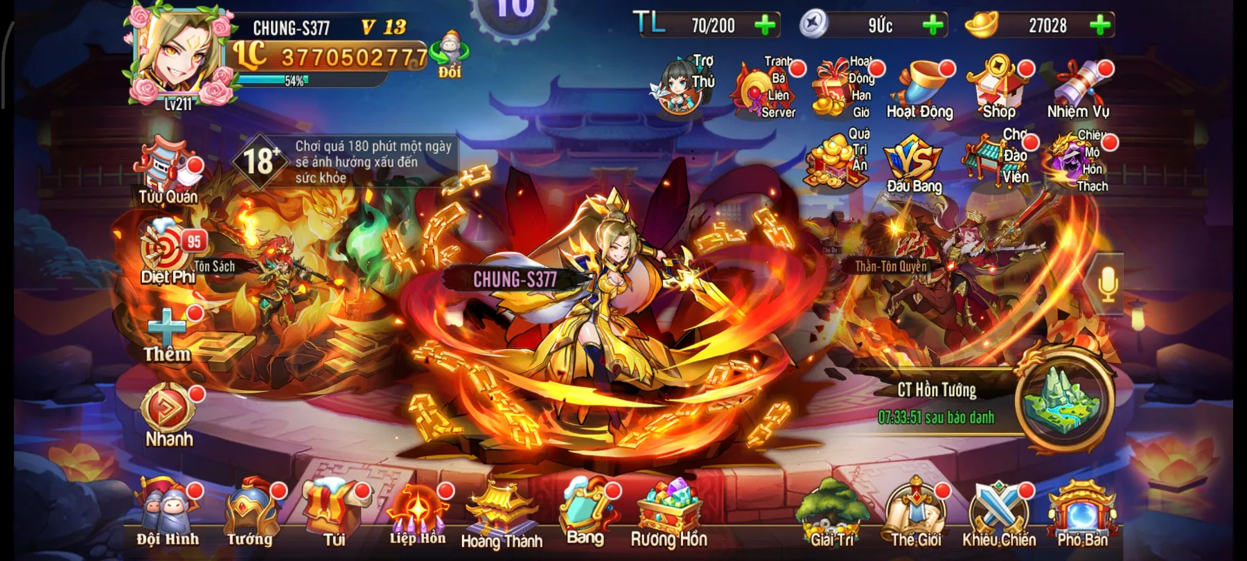 #016 Acc OMG 3Q Bàn Kim Tôn Sách 3Tỷ7 LC