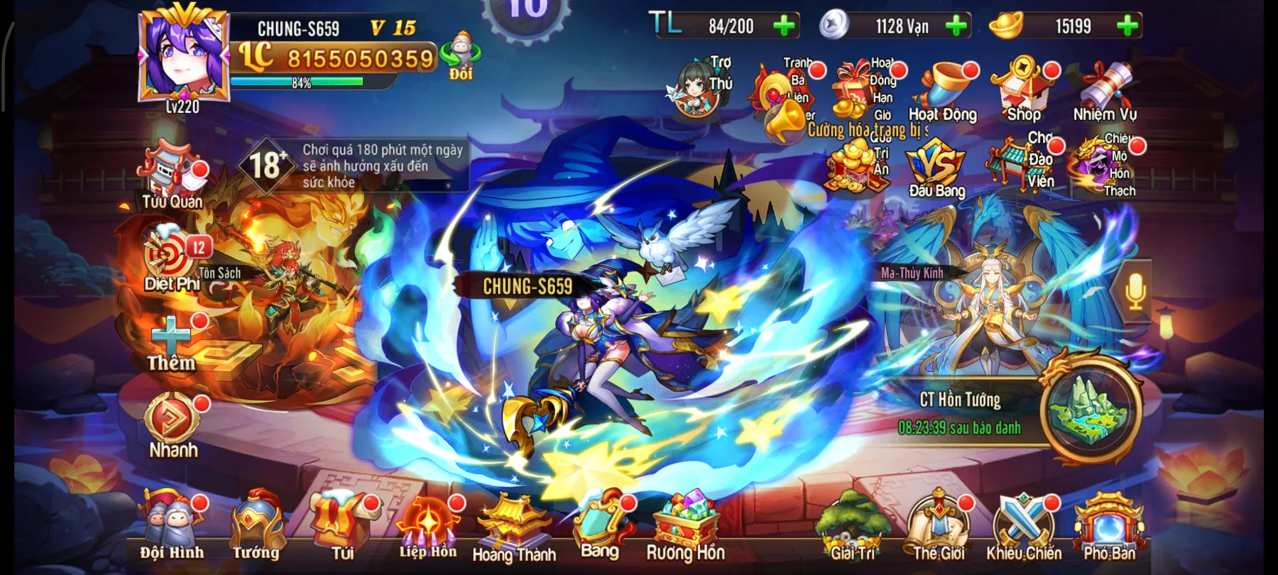 #018 Acc OMG 3Q Bàn Kim Tôn Sách+ Thái Kim Main 8Tỷ1 LC