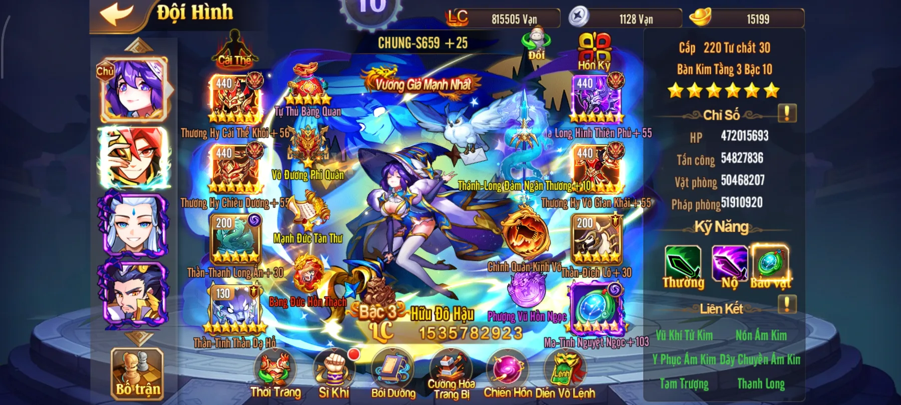 #018 Acc OMG 3Q Bàn Kim Tôn Sách+ Thái Kim Main 8Tỷ1 LC - ảnh 2