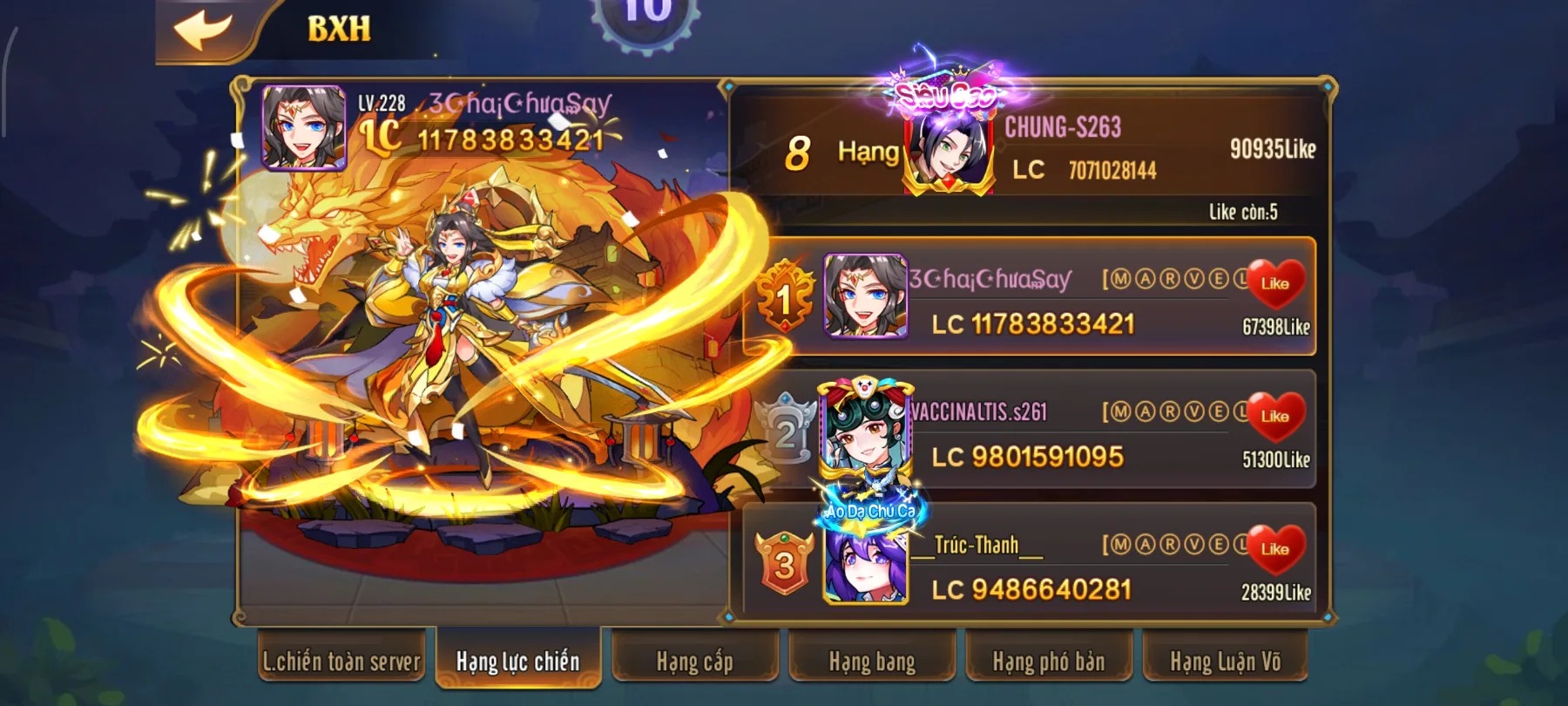 #020 Acc OMG 3Q Bàn Kim GCL 7Tỷ LC - ảnh 8