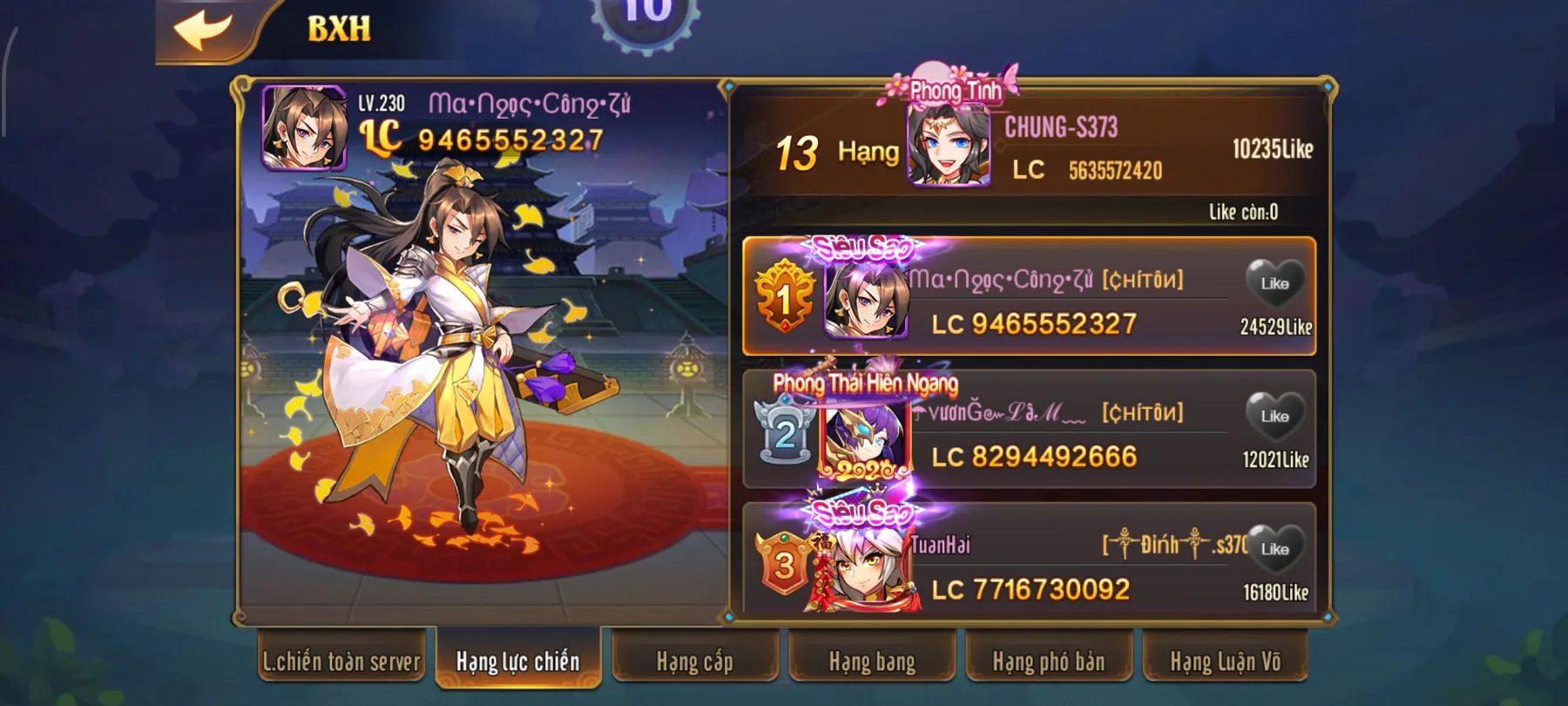 #021 Acc OMG 3Q Bàn Kim Lữ Bố 5Tỷ6 LC - ảnh 10