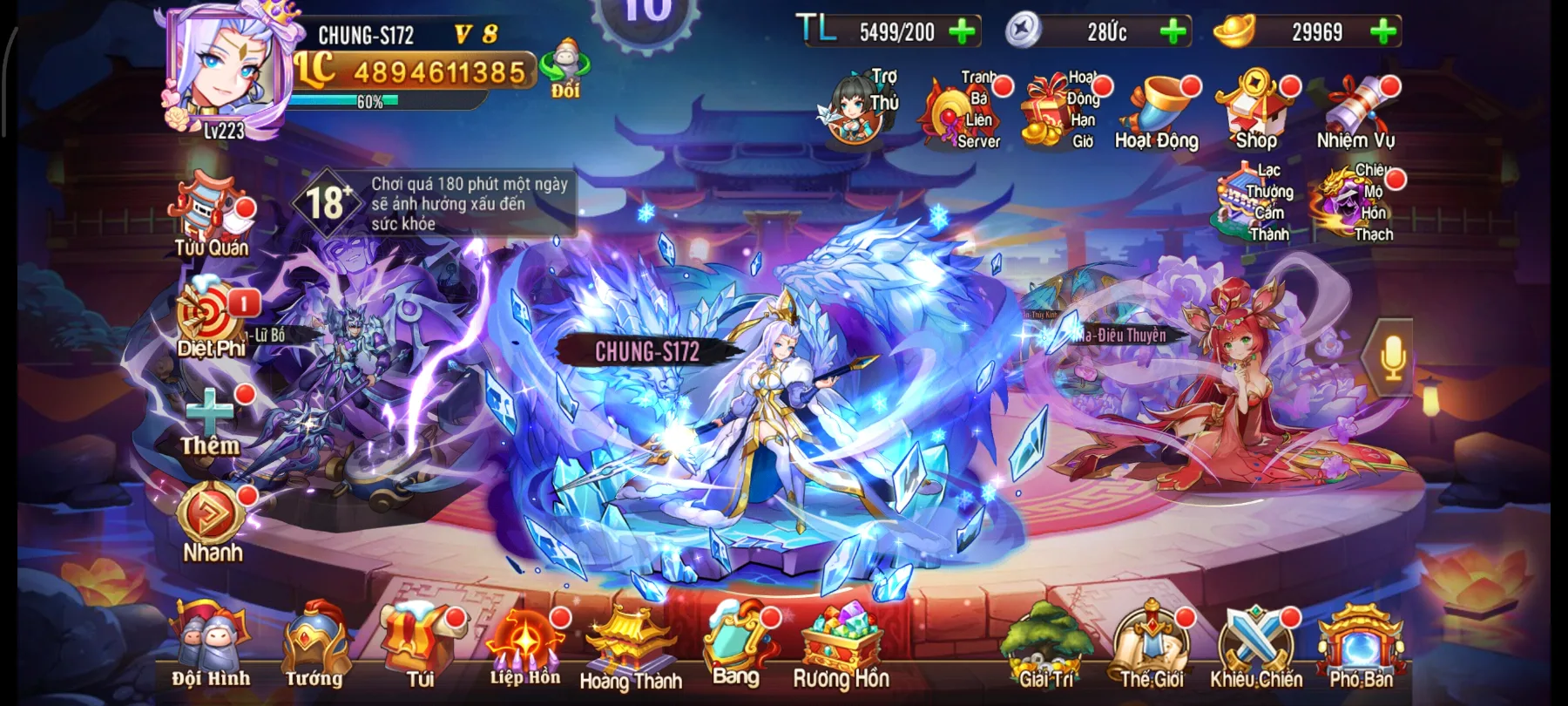 #025 Acc OMG 3Q Team Quần Bàn Kim Lữ Bố 4Tỷ8 LC