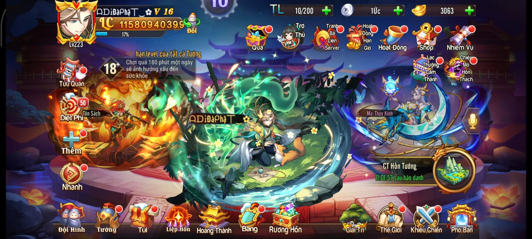 #026 Acc OMG 3Q Team Ngô Bàn Kim Tôn Sách 11Tỷ LC