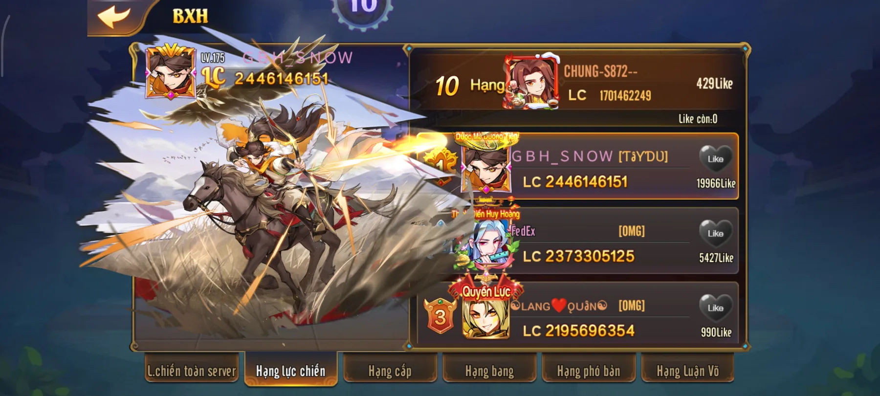 #032 Acc OMG 3Q Tử Kim Chu Du 1Tỷ7 LC - ảnh 3